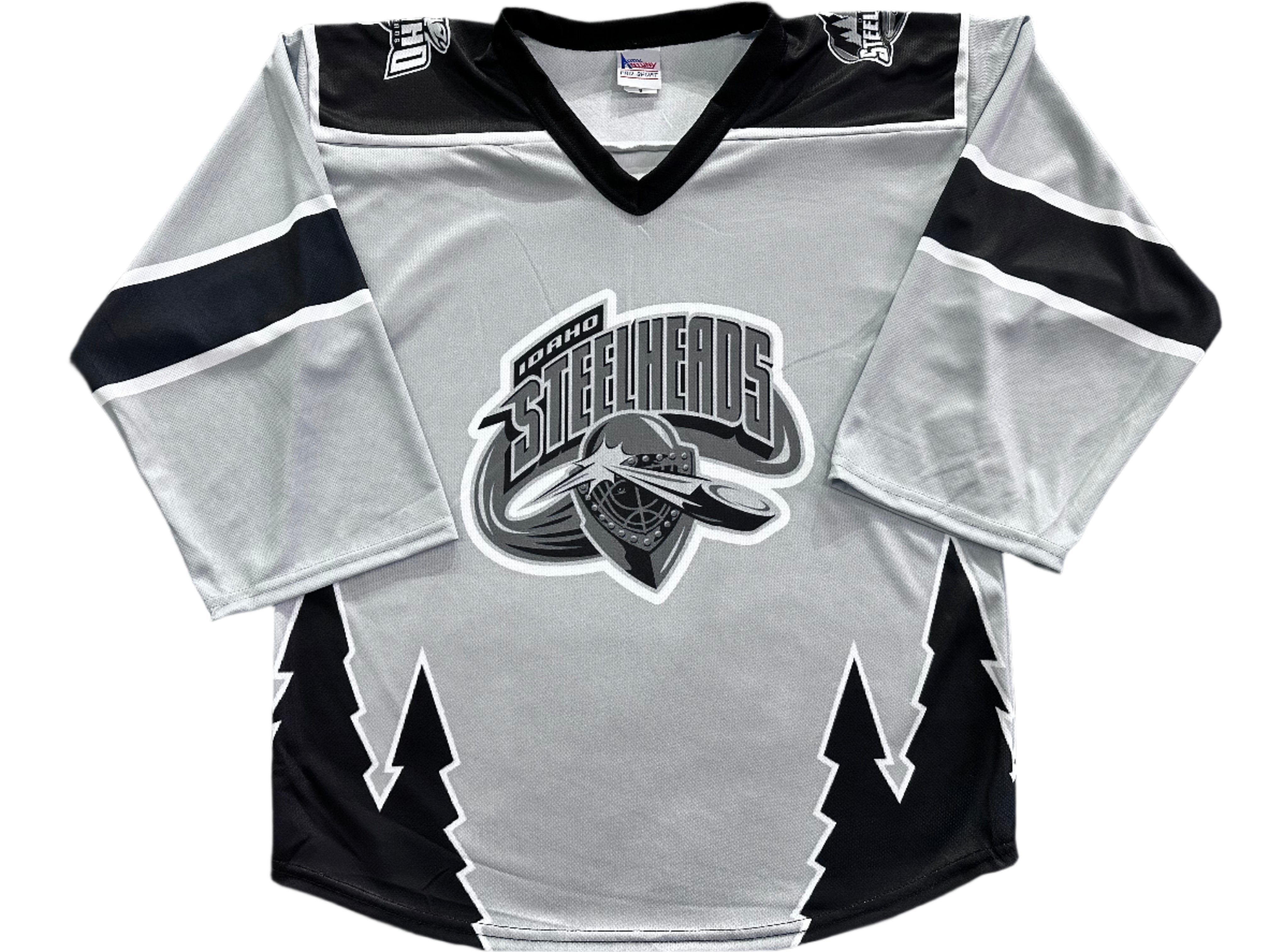 idaho steelheads tackle box ADULT POLY JERSEY, WHITE IDAHO STEELHEADS BLUE PLUSH