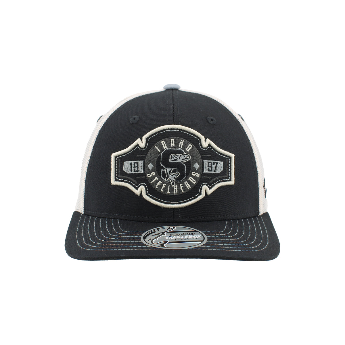 IDAHO STEELHEADS UNDISPUTED TRUCKER HAT, BLACK/WHITE