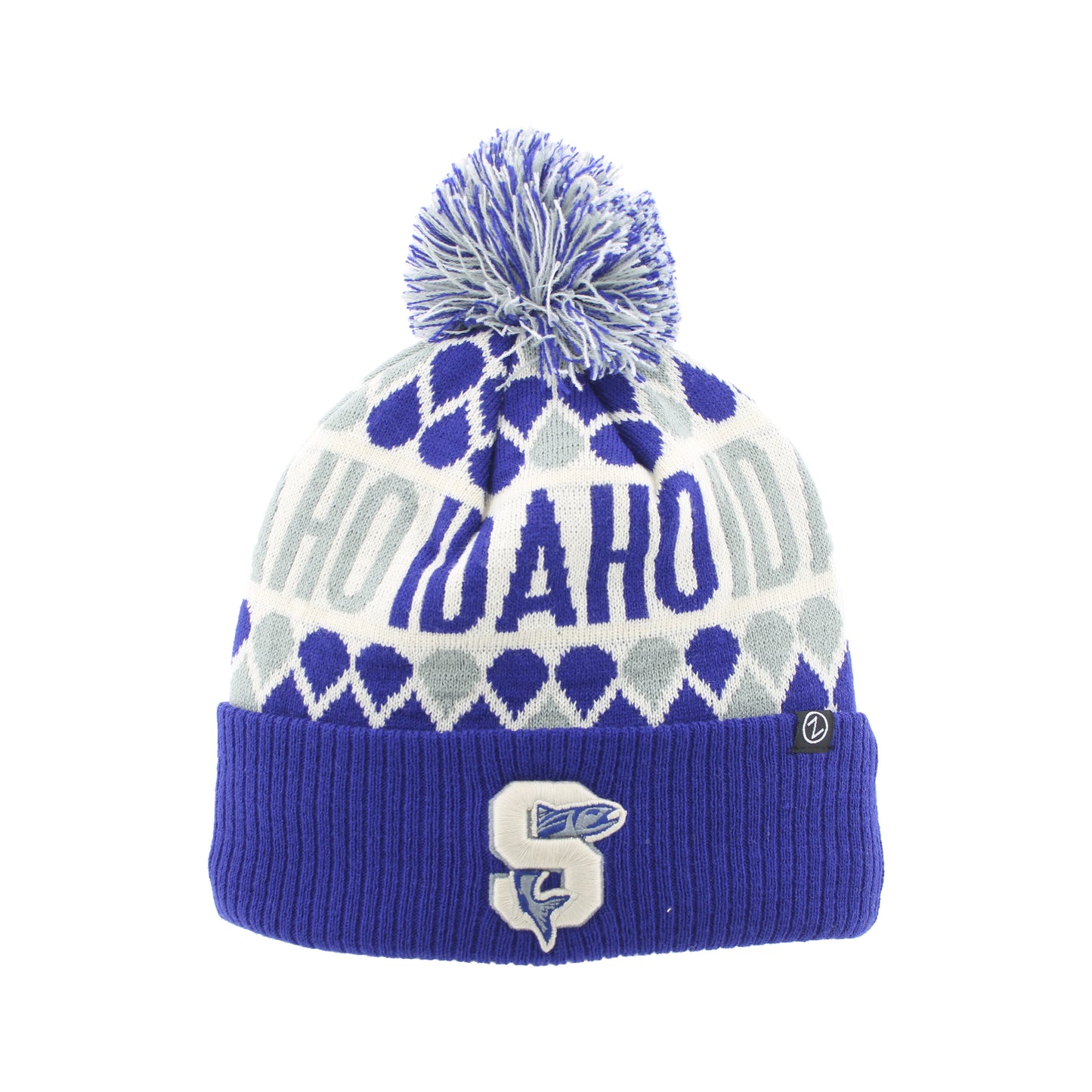 IDAHO STEELHEADS NIFTY POM KNIT BEANIE, ROYAL