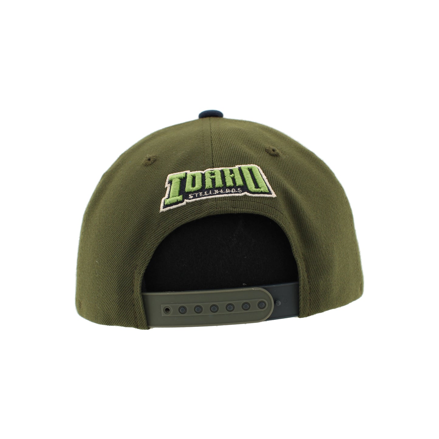 IDAHO STEELHEADS COLLISION SNAPBACKK HAT, OLIVE/NAVY