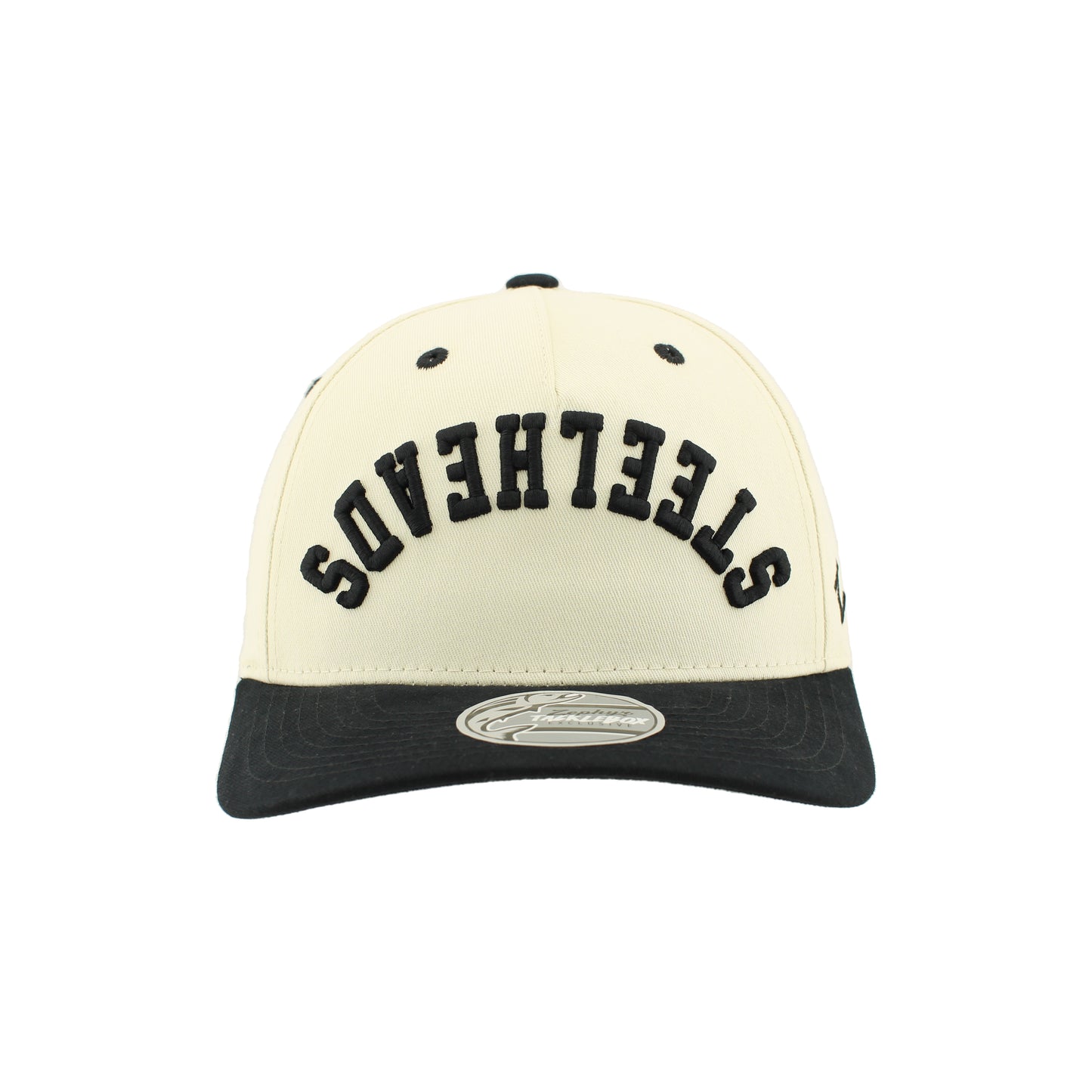 IDAHO STEELHEADS TRANSPOSED ADJUSTABLE SNAPBACK HAT, IVORY/BLACK