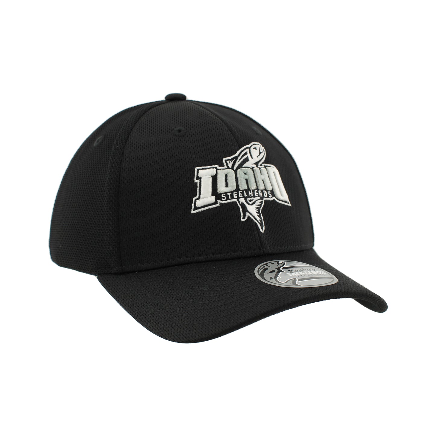 IDAHO STEELHEADS SILVERY FLEX FIT HAT, BLACK