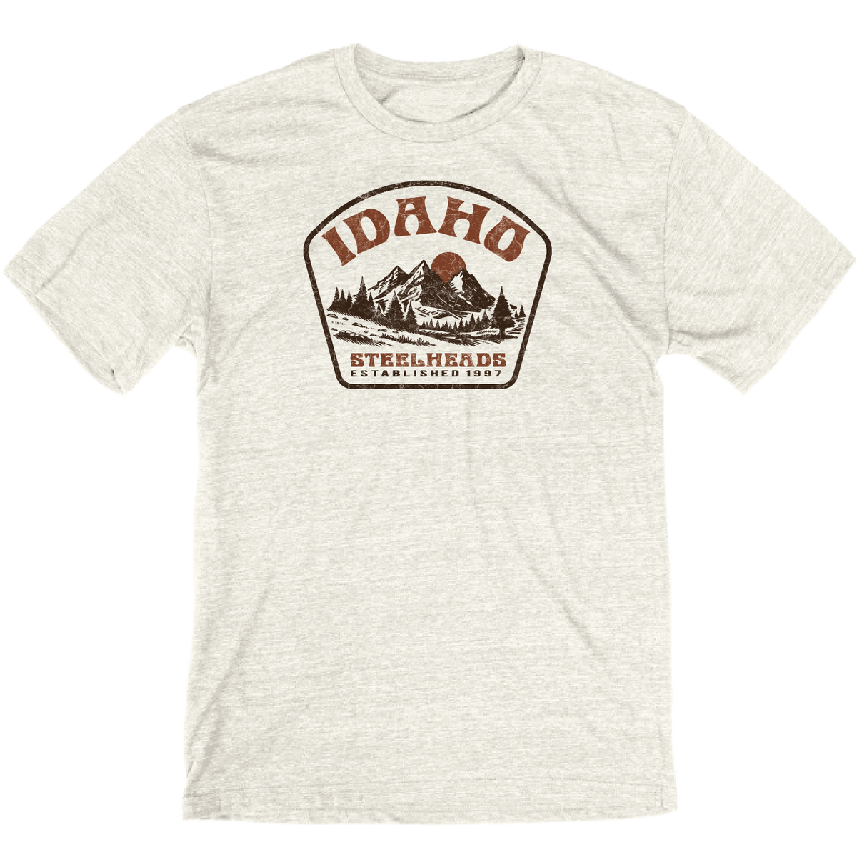 IDAHO STEELHEADS BONEHEAD S/S TEE, OATMEAL
