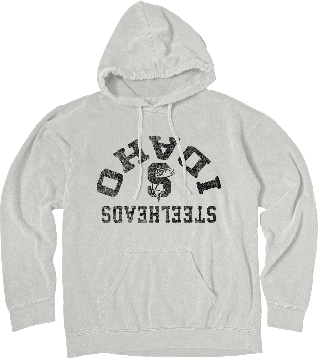IDAHO STEELHEADS FLIPPED HOODIE, CEMENT