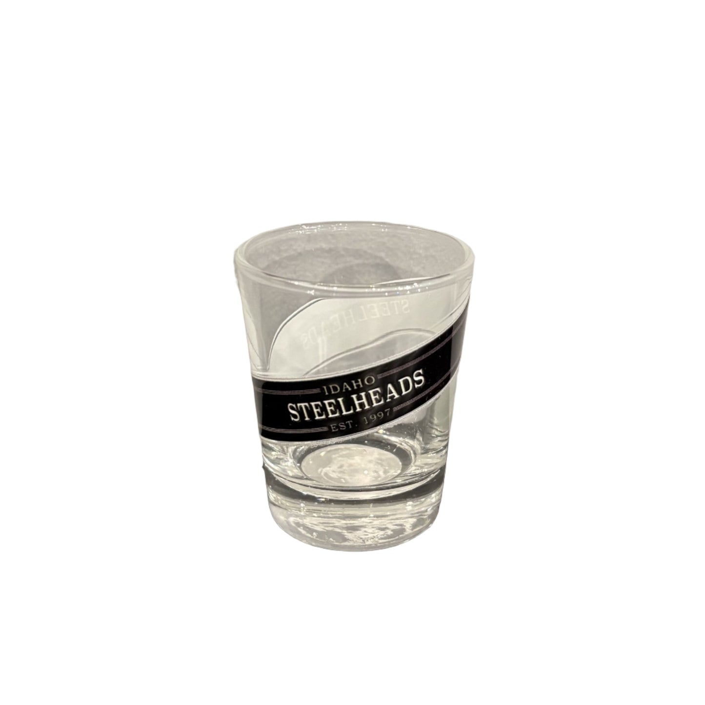 IDAHO STEELHEADS BLACK LABEL SHOT GLASS