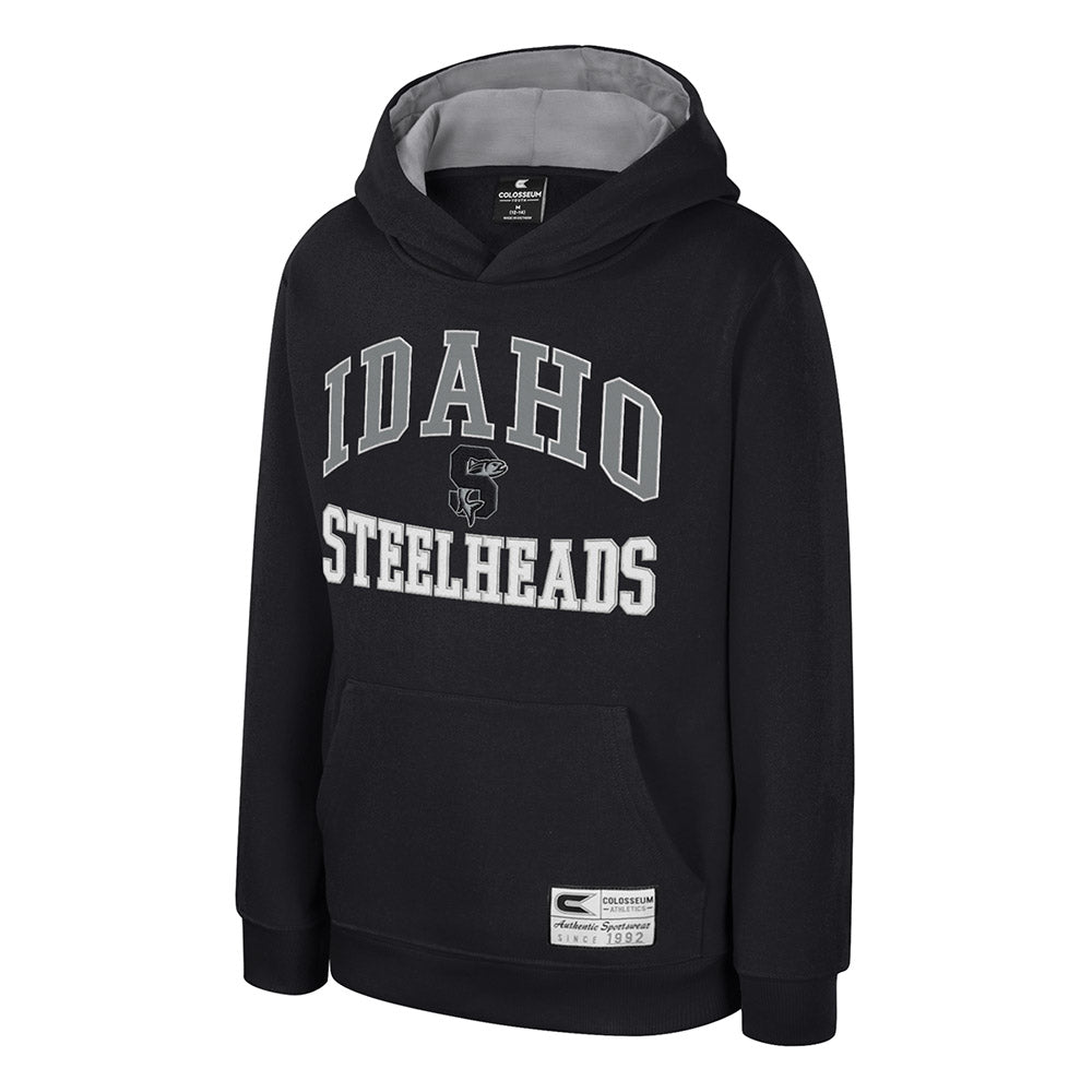 IDAHO STEELHEADS YOUTH BASIC ARCH HOODIE, BLACK