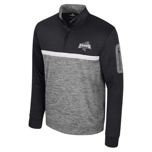 IDAHO STEELHEADS GANG 1/4 ZIP PULLOVER, GREY