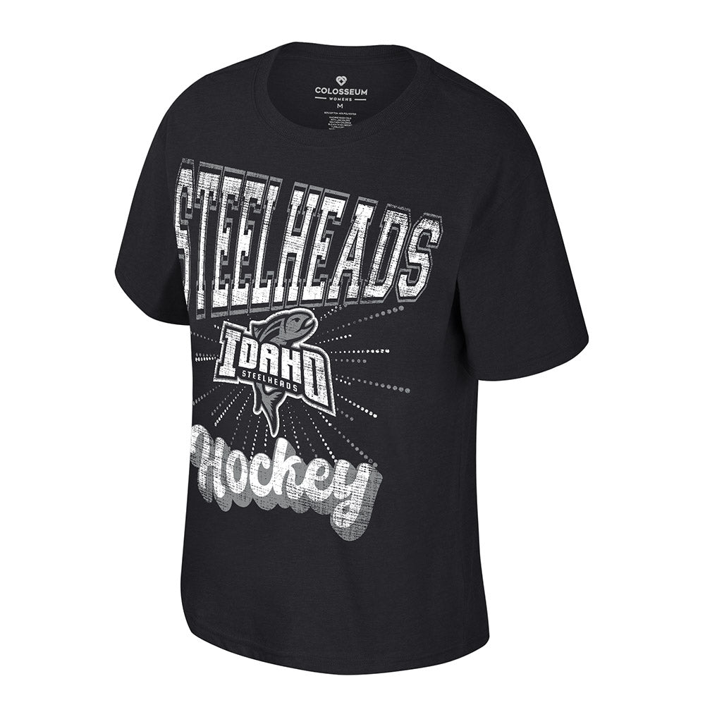 IDAHO STEELHEADS WOMEN'S OZ OVERSIZED TEE, BLACK