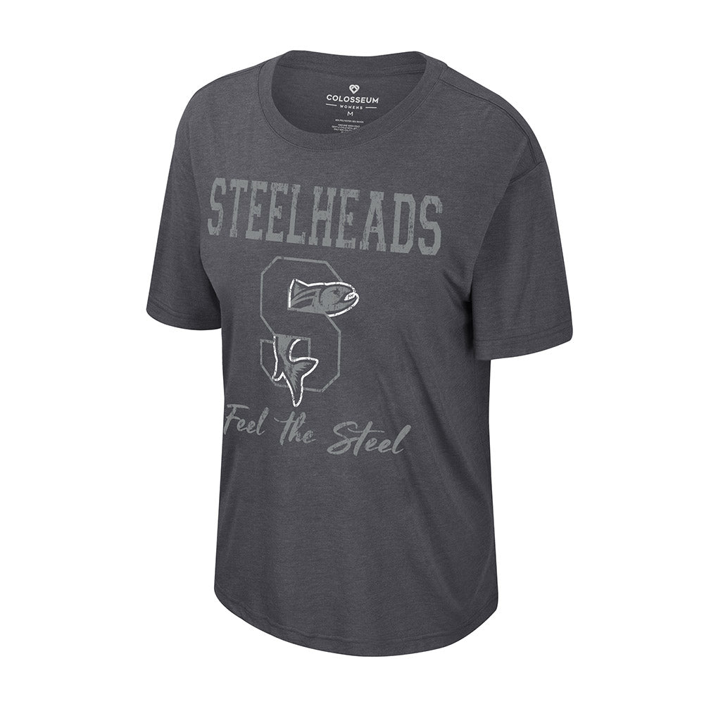 IDAHO STEELHEADS WOMEN'S EVER OVERSIZED S/S TEE, BLACK
