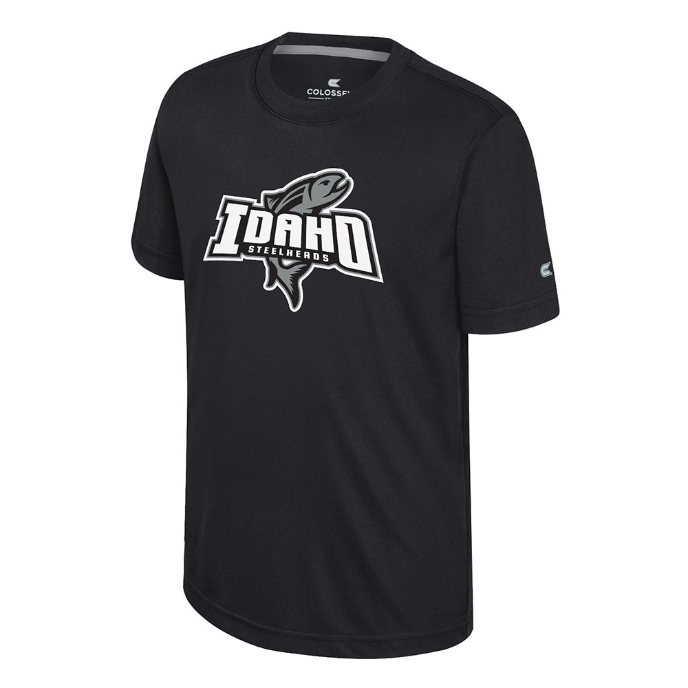 IDAHO STEELHEADS YOUTH RIPPLE S/S TEE, BLACK