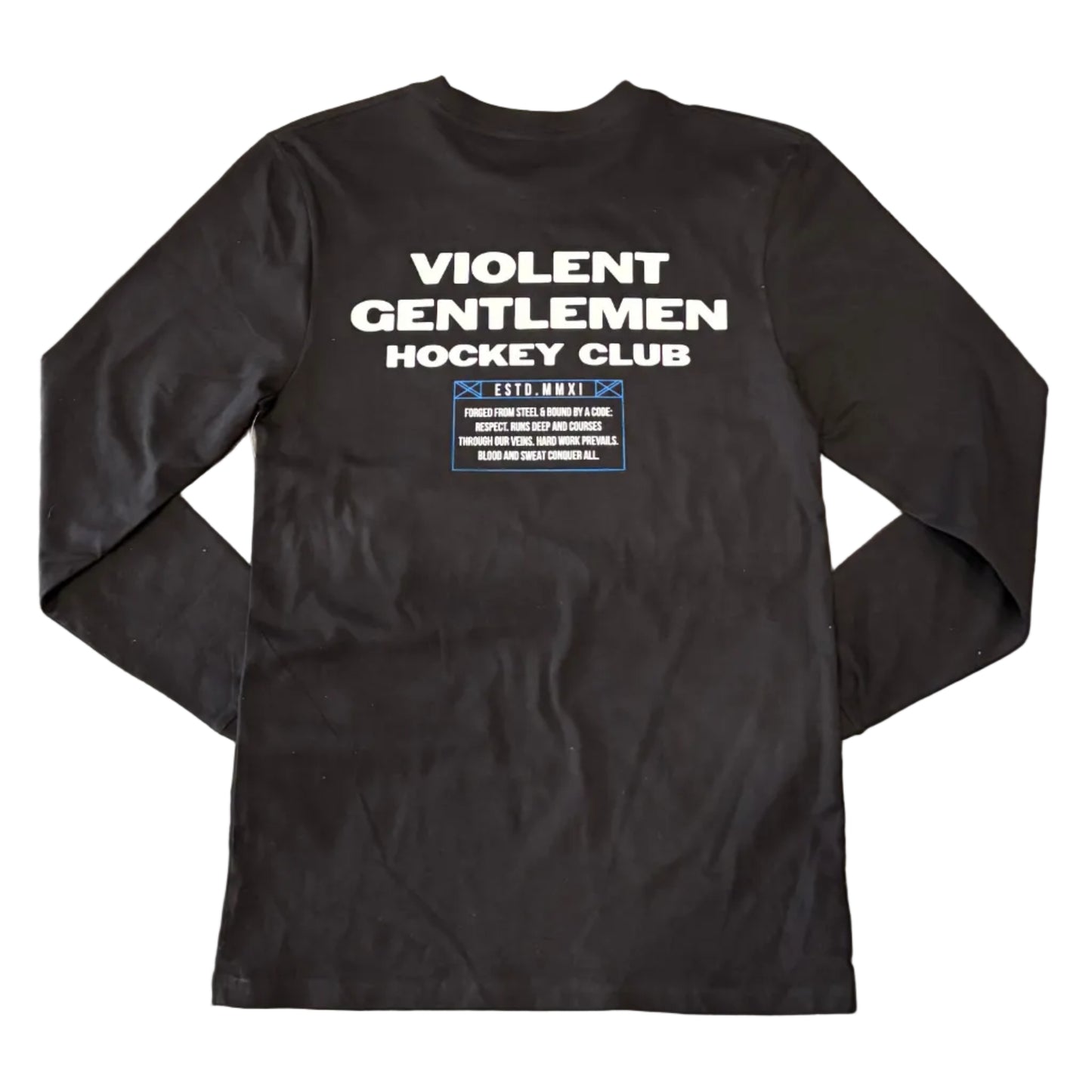 IDAHO STEELHEADS X VIOLENT GENTLEMEN THRASHED L/S TEE, BLACK
