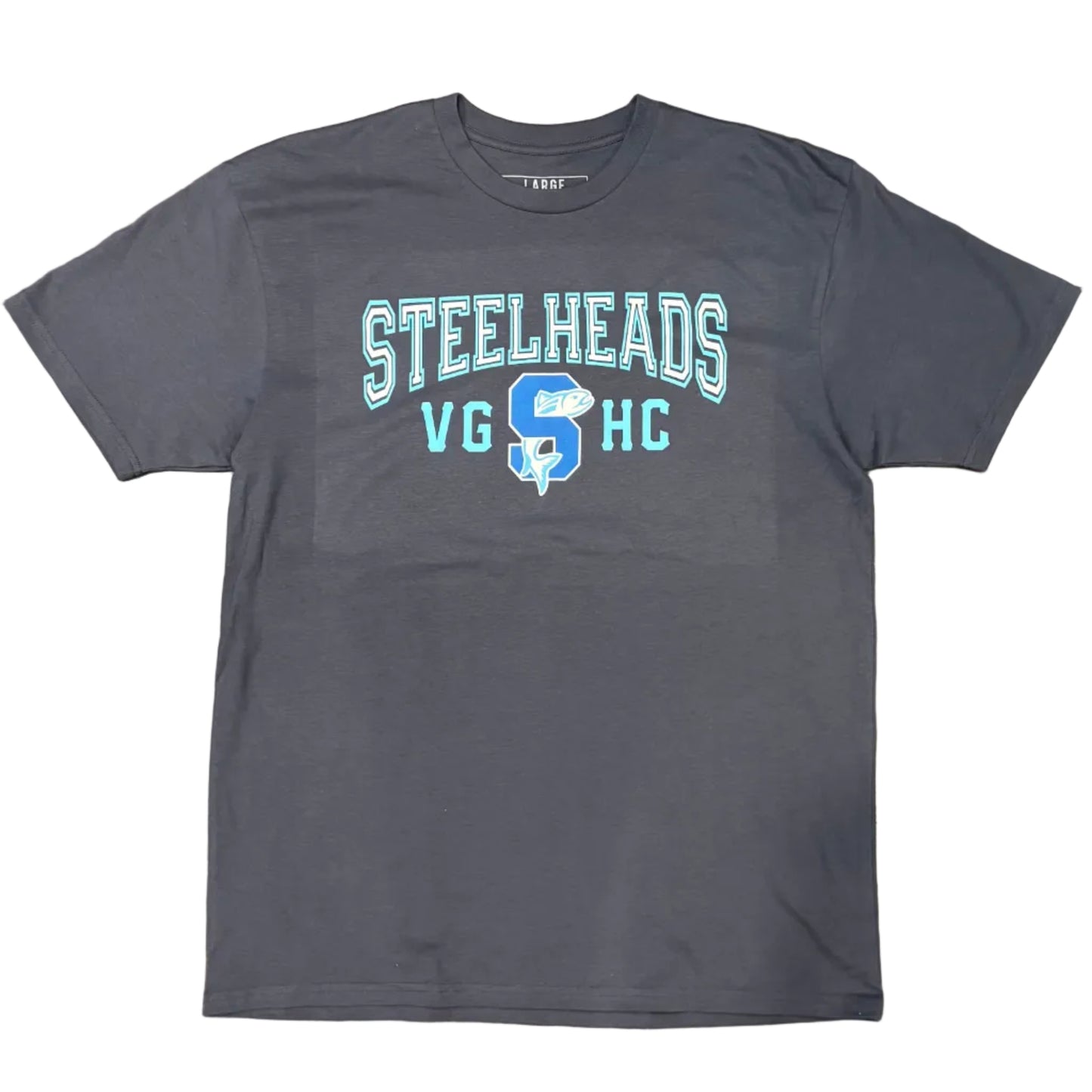 IDAHO STEELHEADS X VIOLENT GENTLEMEN BANNER TEE, HARBOR BLUE