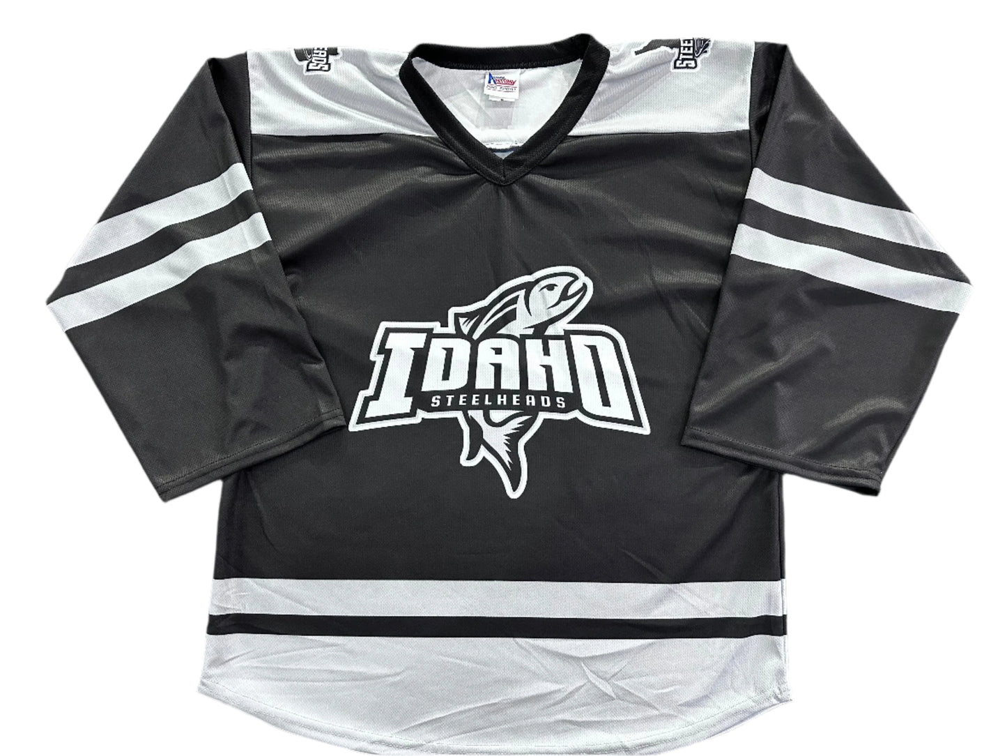 IDAHO STEELHEADS YOUTH POLY JERSEY, BLACK