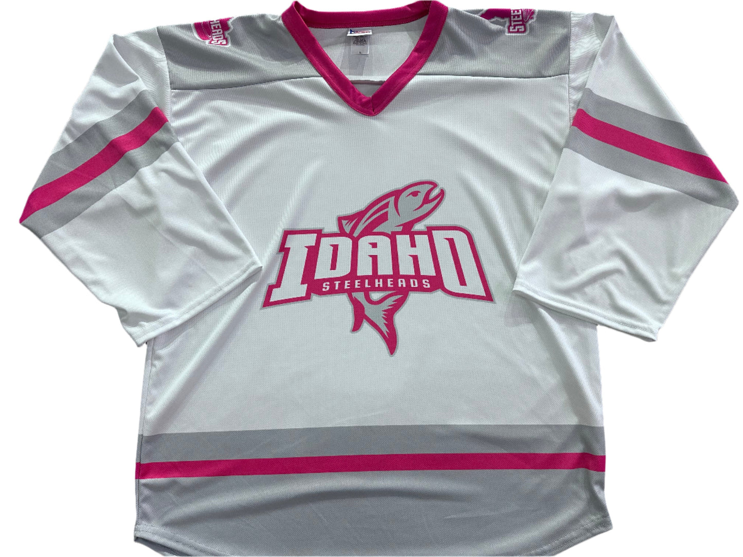 IDAHO STEELHEADS YOUTH POLY JERSEY, PINK
