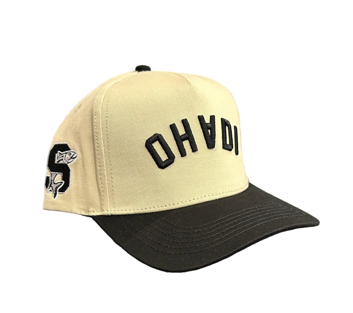 IDAHO STEELHEADS X VIOLENT GENTLEMEN UPSIDE DOWN HAT, STONE/BLACK