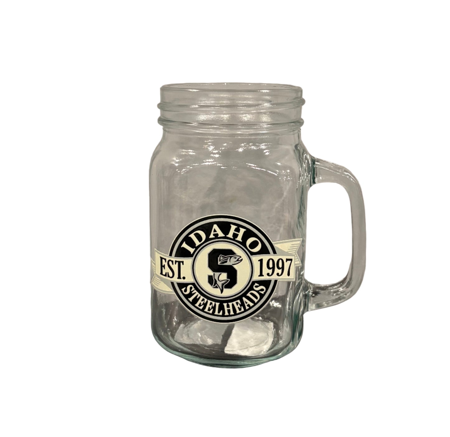 IDAHO STEELHEADS 14 OZ MASON JAR GLASS