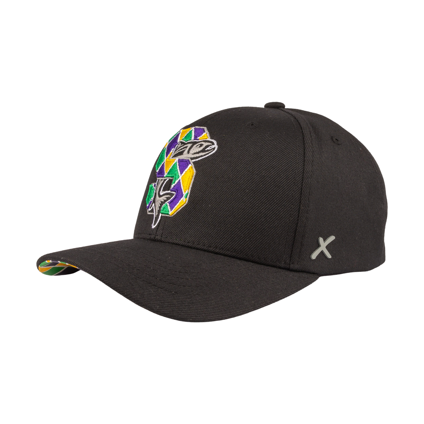IDAHO STEELHEADS MARDI GRAS ADJUSTABLE HAT, BLACK