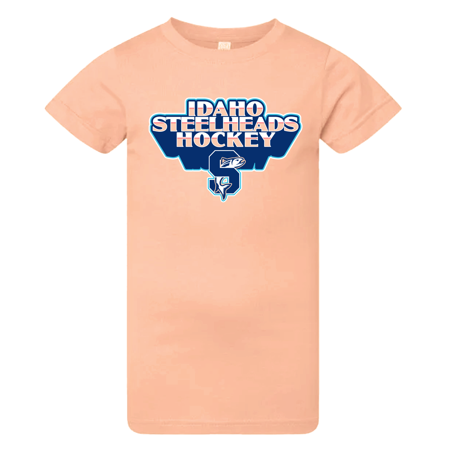 IDAHO STEELHEADS YOUTH GIRLS COMTO TEE, PEACHY