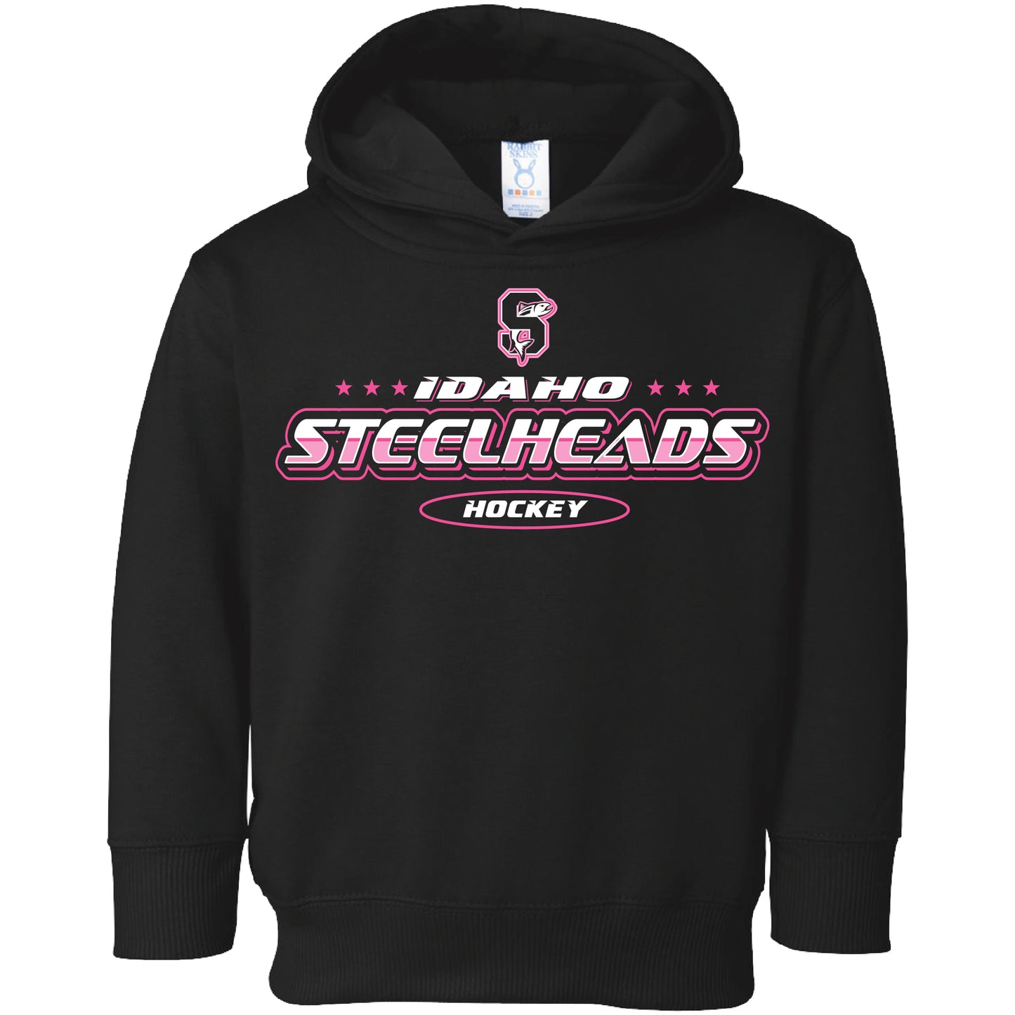 IDAHO STEELHEADS TODDLER PINK IN THE RINK HOODIE, BLACK/PINK