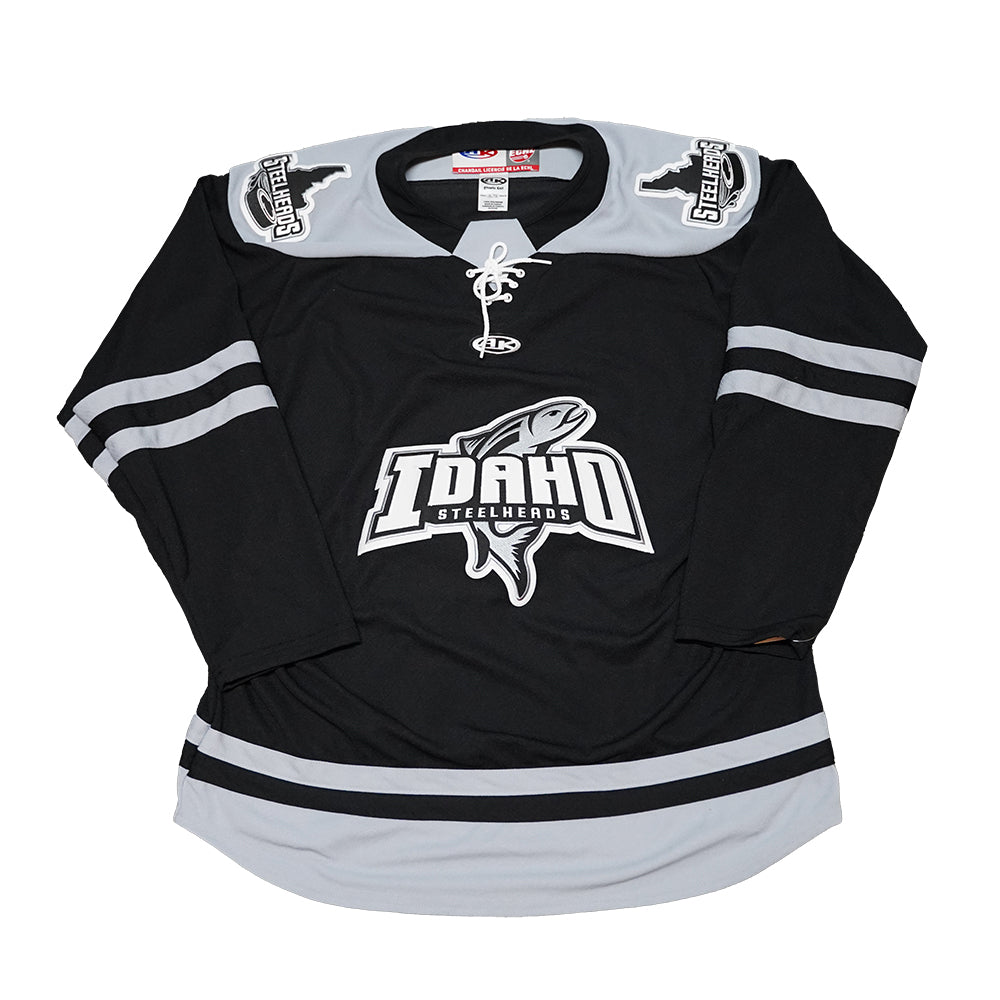 IDAHO STEELHEADS ADULT REPLICA AUTHENTIC JERSEY, BLACK