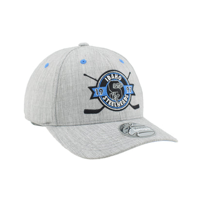 IDAHO STEELHEADS SHOOTOUT SNAPBACK HAT, SUIT GREY