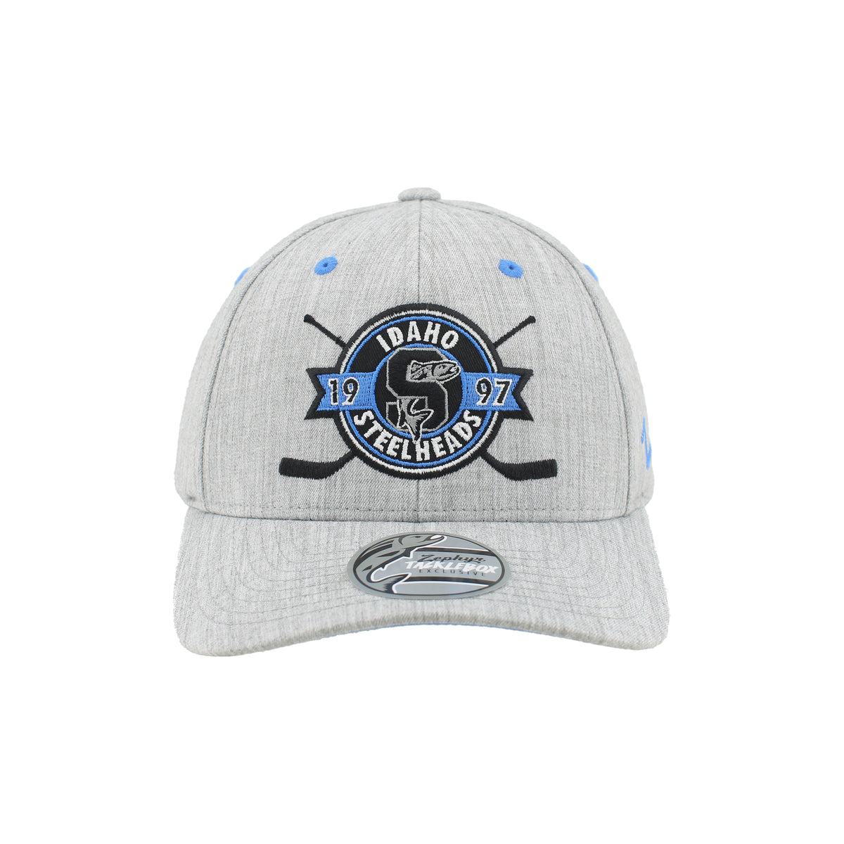 IDAHO STEELHEADS SHOOTOUT SNAPBACK HAT, SUIT GREY