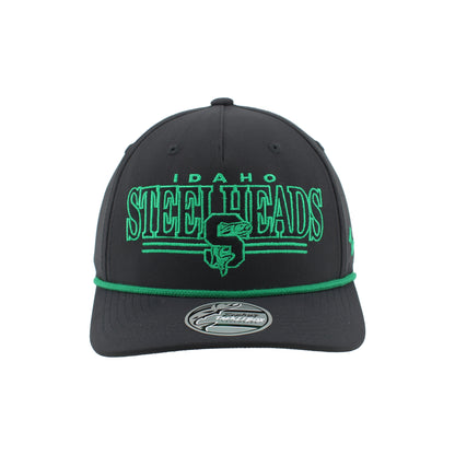 IDAHO STEELHEADS REGALIA SNAPBACK HAT, BLACK/STARS GREEN