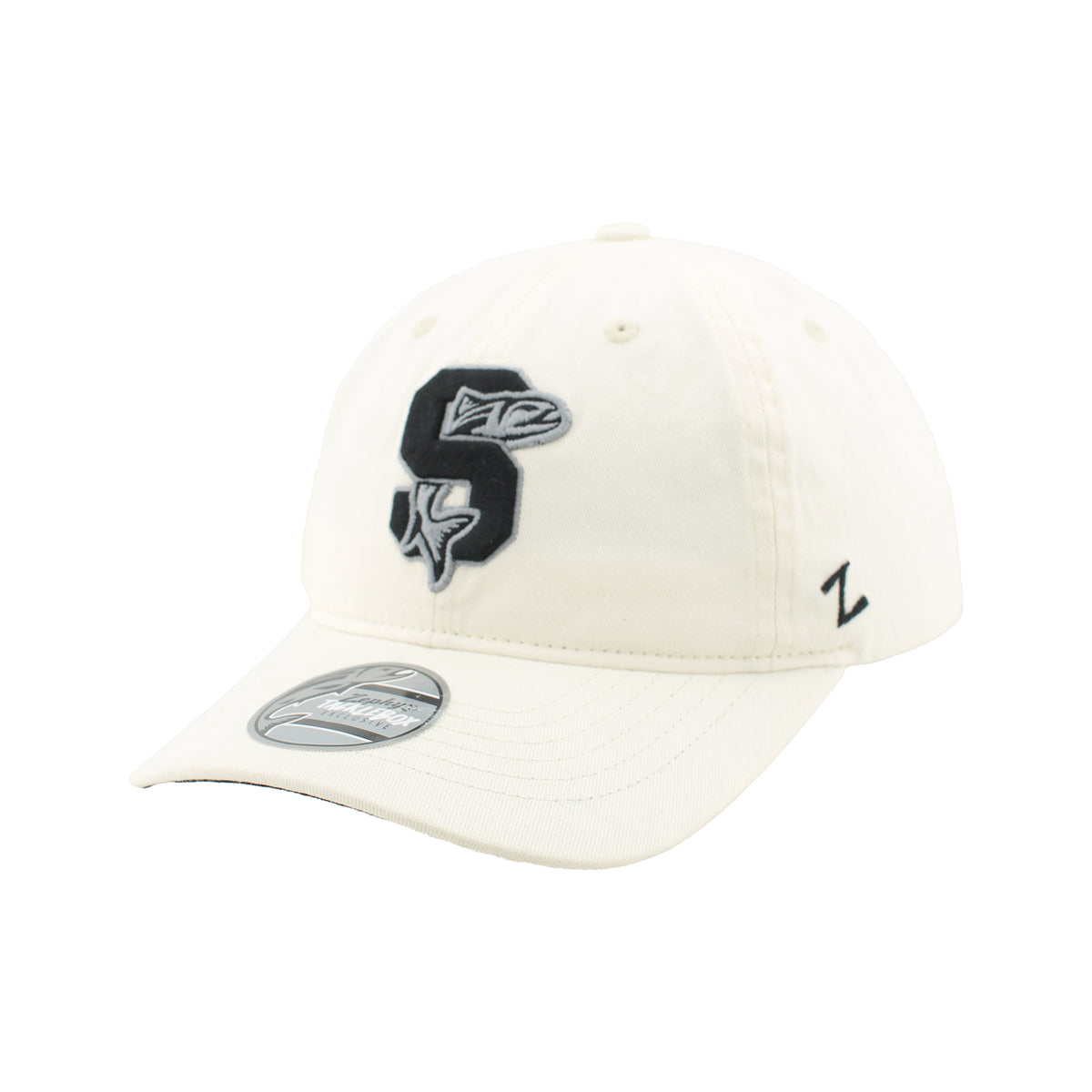 IDAHO STEELHEADS VARSITY RELAXED FIT ADJUSTABLE HAT, WHITE