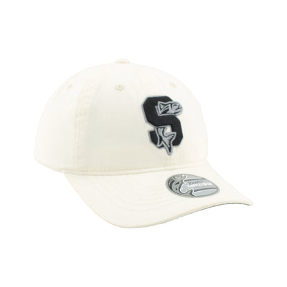 IDAHO STEELHEADS VARSITY RELAXED FIT ADJUSTABLE HAT, WHITE