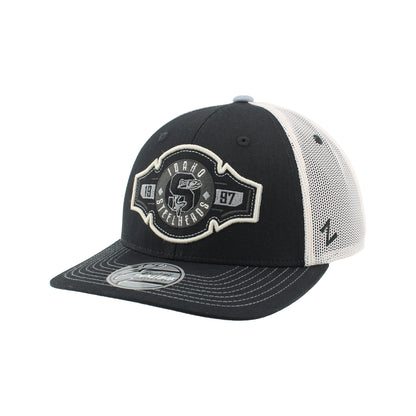 IDAHO STEELHEADS UNDISPUTED TRUCKER HAT, BLACK/WHITE
