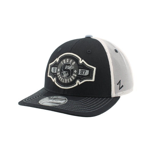 IDAHO STEELHEADS UNDISPUTED TRUCKER HAT, BLACK/WHITE