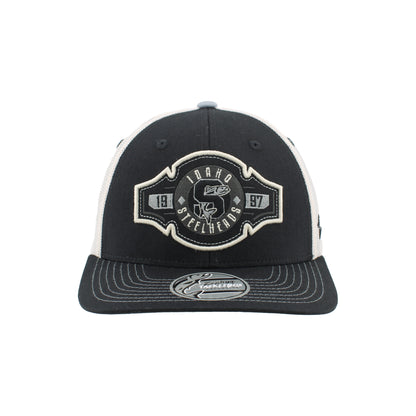 IDAHO STEELHEADS UNDISPUTED TRUCKER HAT, BLACK/WHITE