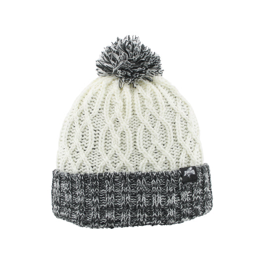 IDAHO STEELHEADS WOMEN'S FLICKER KNIT BEANIE, WHITE/BLACK