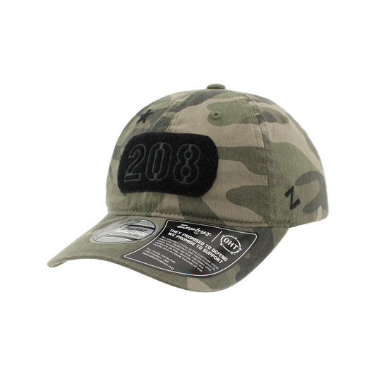 IDAHO STEELHEADS OHT MAVERICK RELAXED FIT ADJUSTABLE HAT, CAMO