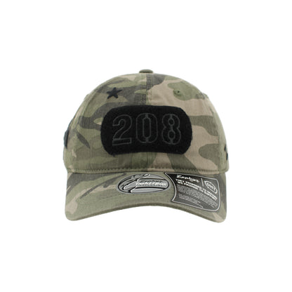 IDAHO STEELHEADS OHT MAVERICK RELAXED FIT ADJUSTABLE HAT, CAMO