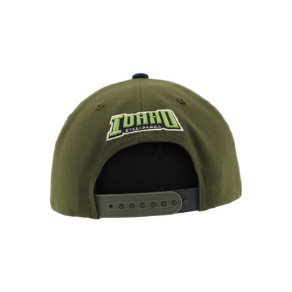 IDAHO STEELHEADS COLLISION SNAPBACKK HAT, OLIVE/NAVY