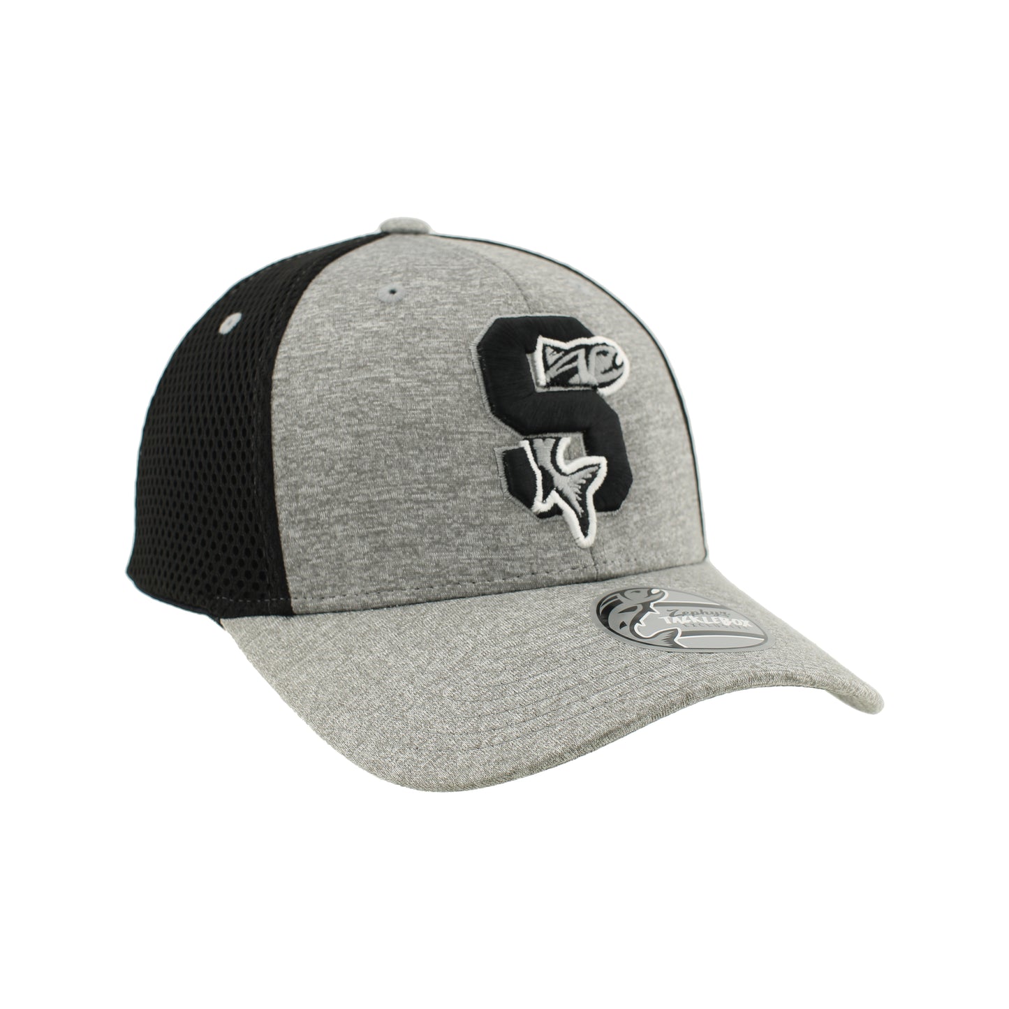 IDAHO STEELHEADS VARSITY FLEX FIT HAT, GREY/BLACK