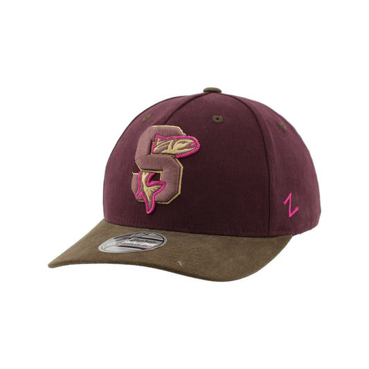 IDAHO STEELHEADS AVIATOR SNAPBACK HAT, PLUM