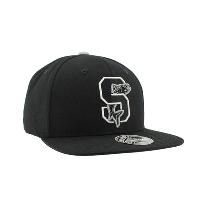 IDAHO STEELHEADS OPEN LATE FLATBILL SNAPBACK HAT, BLACK
