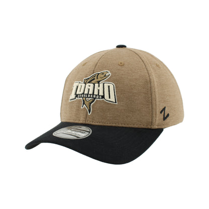 IDAHO STEELHEADS INFLUENCE FLEX FIT HAT, WALNUT/BLACK