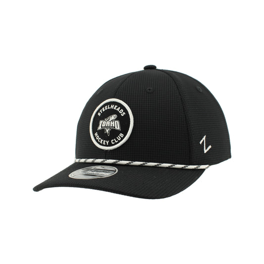IDAHO STEELHEADS BACK 9 ADJUSTABLE HAT, BLACK