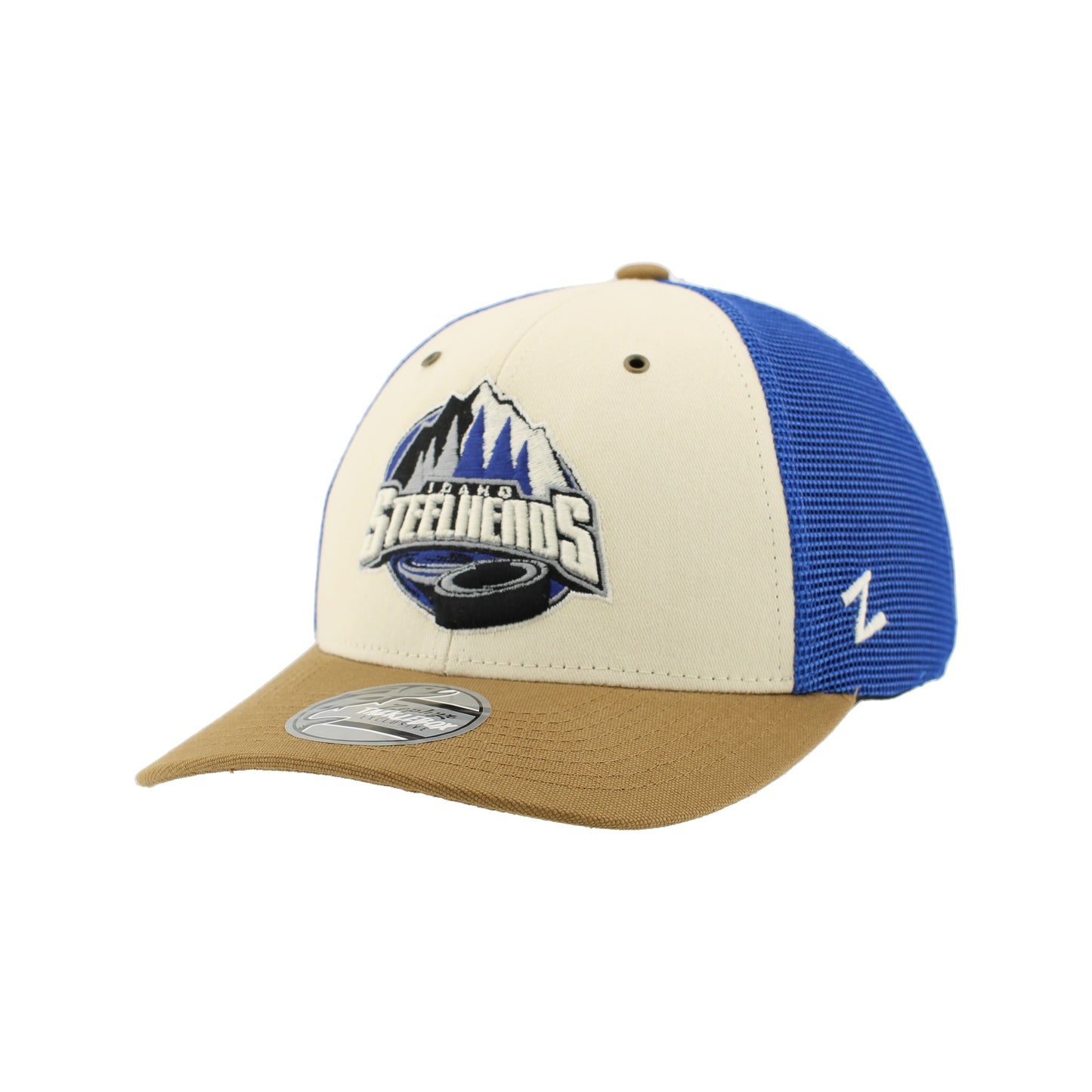 IDAHO STEELHEADS ADAPT SNAPBACK TRUCKER HAT, IVORY/COPPER/ROYAL