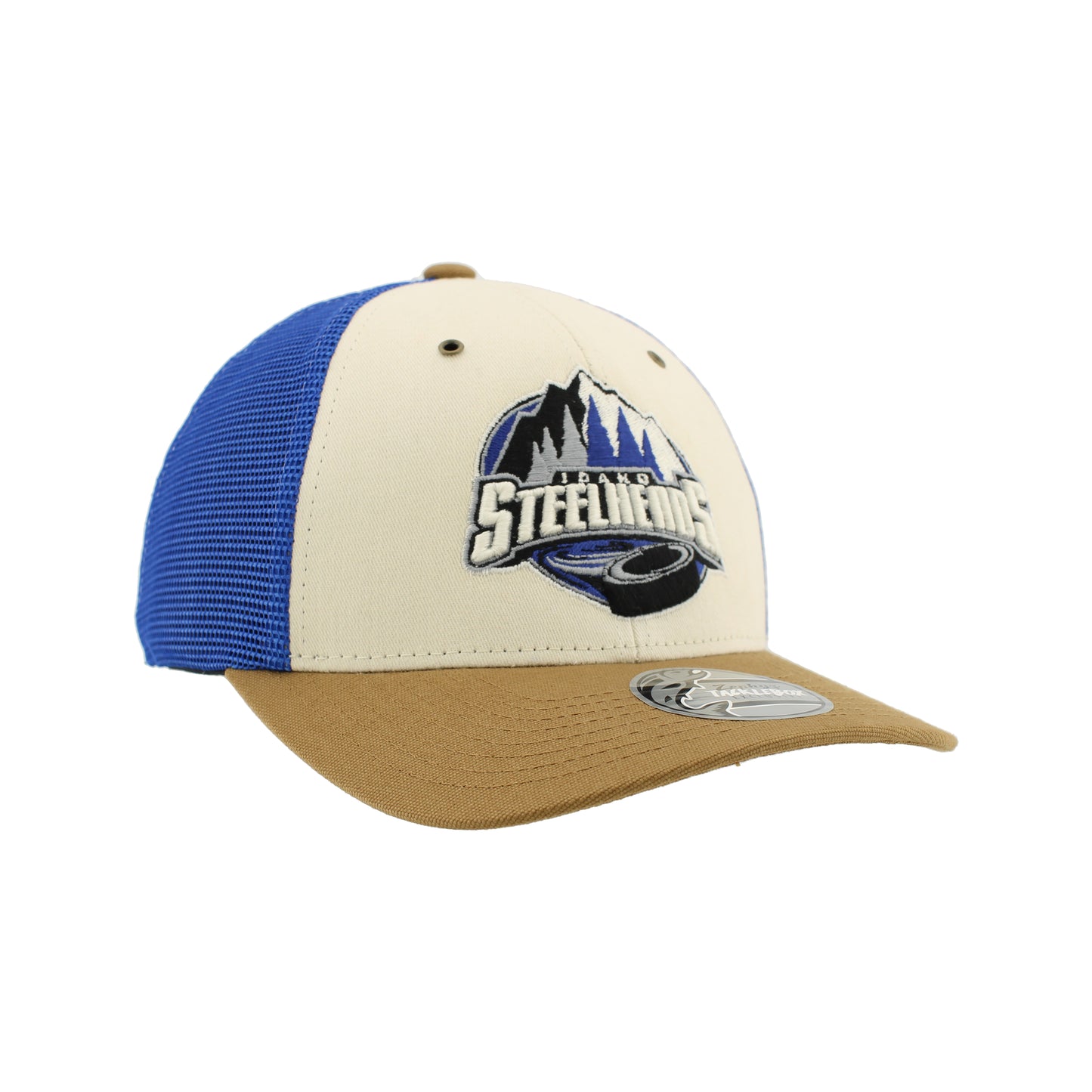 IDAHO STEELHEADS ADAPT SNAPBACK TRUCKER HAT, IVORY/COPPER/ROYAL
