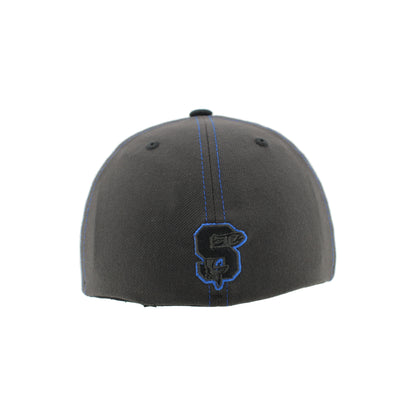 IDAHO STEELHEADS BLACK ELEMENT FLEX FIT HAT, BLACK/BLUE