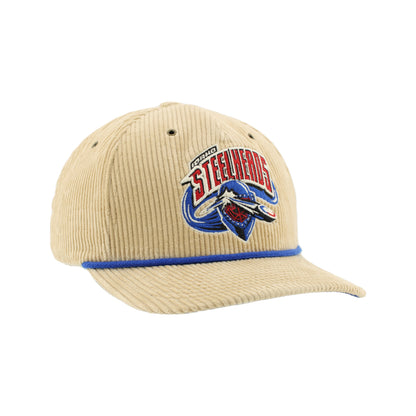 IDAHO STEELHEADS OG COURDUROY SNAPBACK HAT, SAND/ROYAL