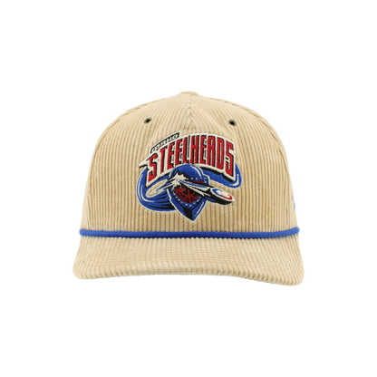 IDAHO STEELHEADS OG COURDUROY SNAPBACK HAT, SAND/ROYAL