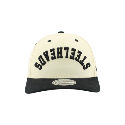 IDAHO STEELHEADS TRANSPOSED ADJUSTABLE SNAPBACK HAT, IVORY/BLACK
