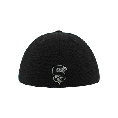 IDAHO STEELHEADS SILVERY FLEX FIT HAT, BLACK