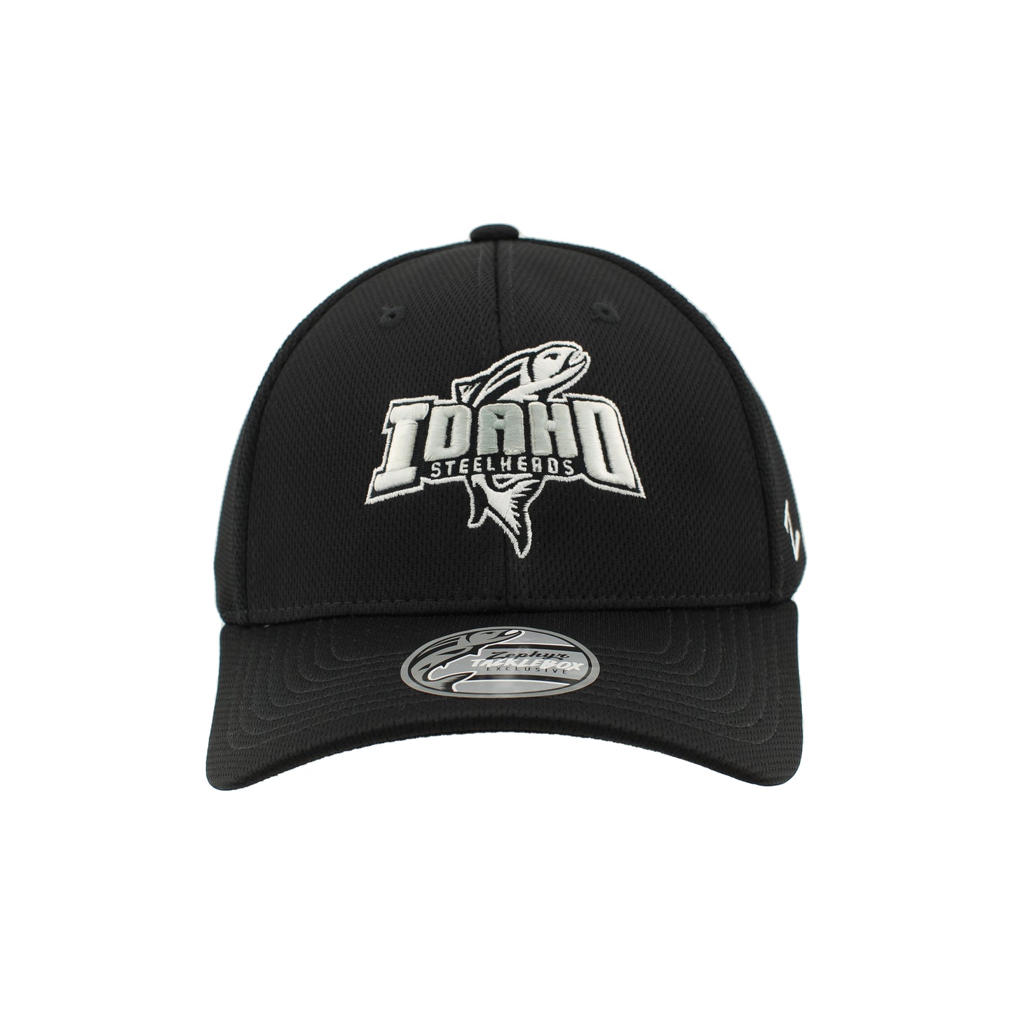 IDAHO STEELHEADS SILVERY FLEX FIT HAT, BLACK