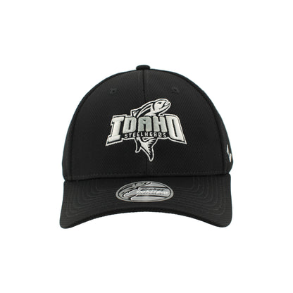 IDAHO STEELHEADS SILVERY FLEX FIT HAT, BLACK